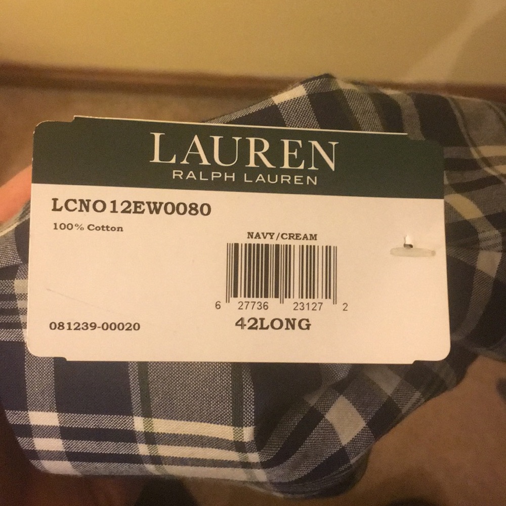 Ralph Lauren Plaid Blazer NWT Blue, Cream, & Green - Picture 4 of 4